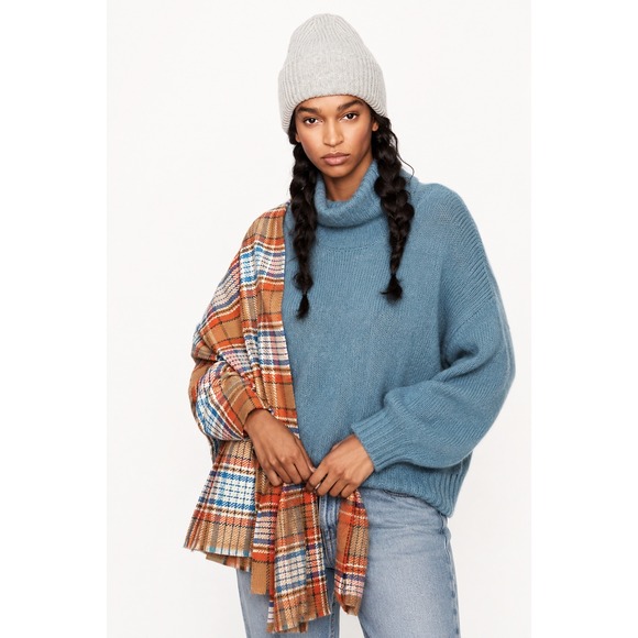 Pilcro Sweaters - Pilcro Anthropologie Zamora Sweater Blue Cowl Neck Oversized Womens Small